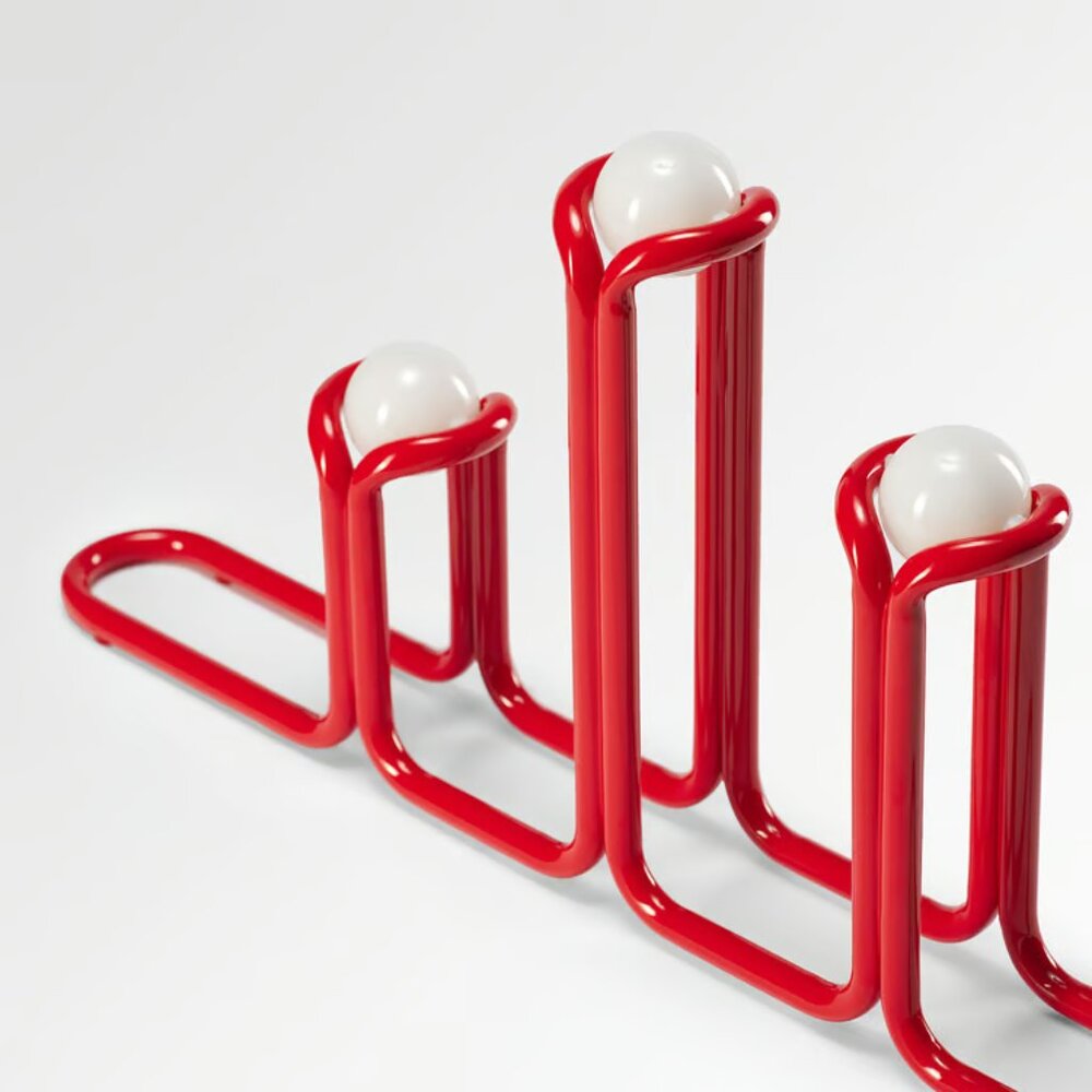 IKEA Gustav Westman - Strala Lamp LED candelabra, metal red - Picture 3 of 4